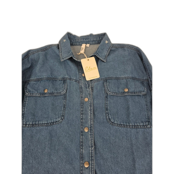 Elan Rock & Roll NWT Women's Distressed Denim Jacket Small - Picture 12 of 15